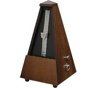 Wittner Metronome Taktell - Pyramid Shape - System Maelzel Series 810 - Solid Wood Case - With Bell - Genuine Walnut Matte 814M - Mechanical Wind-Up - Made in Germany