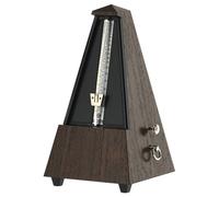 Wittner Metronome Taktell Pyramid Shape System Maelzel Series 855 - Plastic casing - With bell - Walnut grain - Mechanically wound - No batteries required - Made in Germany