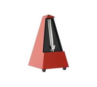 Wittner Metronome Taktell Pyramid Shape System Maelzel Designer Series - Plastic casing - With bell - Dark red - Mechanically wound - No batteries required - Made in Germany