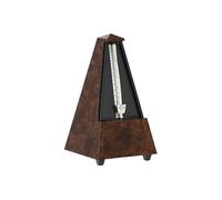 Wittner Metronome Taktell Pyramid Shape System Maelzel Designer Series - Plastic casing - With bell - Root wood - Mechanically wound - No batteries required - Made in Germany