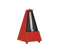 Wittner Metronome Taktell Pyramid Shape System Maelzel Designer Series - Plastic casing - Without bell - Dark red - Mechanically wound - No batteries required - Made in Germany