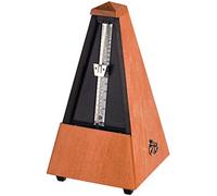 Wittner Metronome Taktell Pyramid Shape System Maelzel Series 800 - Solid Wood Case - Without Bell - Cherry Coloured Matt 801MK - Mechanical Winding, Made in Germany