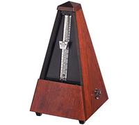 Wittner Metronome Taktell - Pyramid Shape - System Maelzel - Series 800 - Solid Wood Case - Without Bell - Mahogany coloured High Gloss 801 - Mechanical Wind-Up - Made in Germany