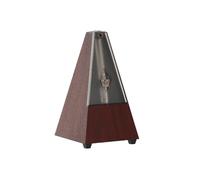 Wittner Metronome Taktell Pyramid Shape System Maelzel Series 800K - Plastic casing - Without bell - With plexiglass lid - Mahogany grain - Mechanically wound - No batteries required - Made in Germany