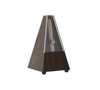 Wittner Metronome Taktell Pyramid Shape System Maelzel Series 800K - Plastic casing - Without bell - With plexiglass lid - Walnut grain - Mechanically wound - No batteries required - Made in Germany