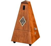Wittner Metronome Taktell Pyramid Shape System Maelzel Series 810 - Solid Wood Case - With Bell - Cherry Coloured Matt 811MK - Mechanical wind-up, Made in Germany
