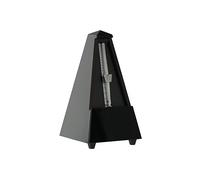 Wittner Metronome Taktell Pyramid Shape System Maelzel Series 810 - Solid wood casing - With bell - High gloss black - Mechanically wound - No batteries required - Made in Germany