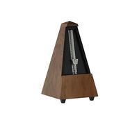 Wittner Metronome Taktell Pyramid Shape System Maelzel Series 810 - Solid wood casing - With bell - Matte walnut - Mechanically wound - No batteries required - Made in Germany