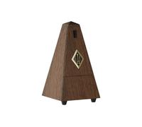 Wittner Metronome Taktell Pyramid Shape System Maelzel Series 810 - Solid wood casing - With bell - Matte brown oak - Mechanically wound - No batteries required - Made in Germany