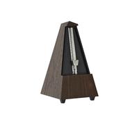 Wittner Metronome Taktell Pyramid Shape System Maelzel Series 855 - Plastic casing - With bell - Walnut grain - Mechanically wound - No batteries required - Made in Germany