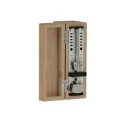 Wittner Metronome Taktell Super-Mini Series 880.2 - Solid wood casing - Without bell - Matte oak - Mechanical winding - No batteries required - Made in Germany