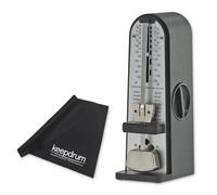 Wittner Taktell Piccolino 890161 Mechanical Metronome Black with Keepdrum Microfibre Cloth