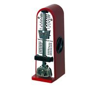 Wittner Metronome Taktell Piccolino Series 890 - Plastic casing - Without bell - Ruby red - Mechanical winding - No batteries required - Made in Germany