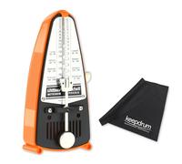 Wittner Taktell Piccolo 830231 Mechanical Metronome Orange with Keepdrum Microfibre Cloth