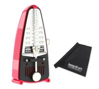 Wittner Taktell Piccolo 830361 Mechanical Metronome Dark Pink with Keepdrum Microfibre Cloth