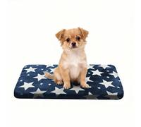WITTOP Washable Dog Bed Plush Orthopedic Outdoor Crate Mat with Non-Slip Bottom,Luxe Soft Kennel Pad for Pets, Cozy Cage Cushion & Pet Sleeping Mattress Large Sized,Medium,Small Dogs,24 x 18 inch,Blue