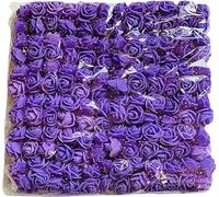 Witty Cuties Artificial Flowers Purple Artificial Roses Foam Flowers Real Looking Fake Foam Roses for Crafting Decoration DIY Wedding Bouquets Bridal Shower Flower Decoration Pack of 3 (3 x 144pcs).