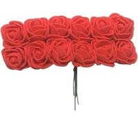 Witty Cuties Artificial Flowers Red Artificial Roses Foam Flowers Real Looking Fake Foam Roses for Crafting Decoration DIY Wedding Bouquets Bridal Shower Flower Decoration Pack of 5 (5 x 144pcs).