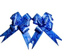 Witty Cuties Pull Bows for Gifts Wrapping 30MM Blue Ribbon Bows Present Wrapping Bows Pompom Gift Bows Wreath Making Crafting Wedding Basket Flower Bouquets Pack of 50.
