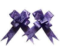 Witty Cuties Pull Bows for Gifts Wrapping 30MM Purple Ribbon Bows Present Wrapping Bows Pompom Gift Bows Wreath Making Crafting Wedding Basket Flower Bouquets Pack of 100.