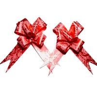 Witty Cuties Pull Bows for Gifts Wrapping 30MM Red Ribbon Bows Present Wrapping Bows Pompom Gift Bows Wreath Making Crafting Wedding Basket Flower Bouquets Pack of 10.
