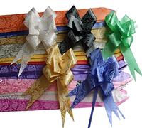 Witty Cuties Pull Ribbons for Gifts Wrapping Mix Bows Pompom Pack of 10