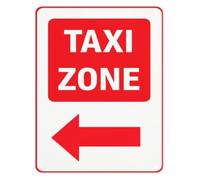 Witty Taxi Stand Direction Arrow Tin Hanging 8x12 Inch | Rustic industrial style decor for indoor outdoor use