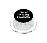Witty Travel My Business Cursive Saying Funny PopSockets PopGrip for MagSafe