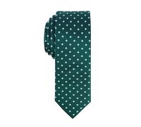 WITZROYS 100% Silk Tie for Men Classic Gingham & Neat Patterns Business Necktie for Professional, Wedding & Formal Occasions, Forest Green, Large
