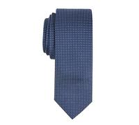 WITZROYS 100% Silk Tie for Men Classic Gingham & Neat Patterns Business Necktie for Professional, Wedding & Formal Occasions, Navy Blue - Pin Dots, Large