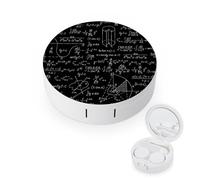 WIUFHFR Contact Lens Case Mathematical Formulas and Calculations Portable Contact Case with Mirror Tweezers for Daily Use