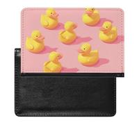 WIUFHFR Passport Holder for Travel Cute Ducks Pattern Pu Leather Passport Cover Case with Card Slot