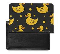 WIUFHFR Passport Holder for Travel Cute Ducks Pattern Pu Leather Passport Cover Case with Card Slot