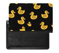 WIUFHFR Passport Holder for Travel Cute Ducks Pattern Pu Leather Passport Cover Case with Card Slot