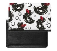 WIUFHFR Passport Holder for Travel Cute Ducks Pattern Pu Leather Passport Cover Case with Card Slot