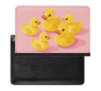 WIUFHFR Passport Holder for Travel Cute Ducks Pattern Pu Leather Passport Cover Case with Card Slot