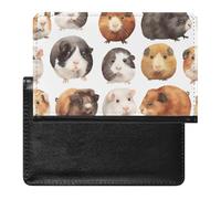 WIUFHFR Passport Holder for Travel Guinea Pigs Pattern Pu Leather Passport Cover Case with Card Slot