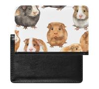 WIUFHFR Passport Holder for Travel Guinea Pigs Pattern Pu Leather Passport Cover Case with Card Slot