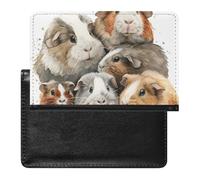 WIUFHFR Passport Holder for Travel Guinea Pigs Pattern Pu Leather Passport Cover Case with Card Slot