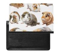 WIUFHFR Passport Holder for Travel Guinea Pigs Pattern Pu Leather Passport Cover Case with Card Slot