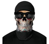 wiut 3D Printed Balaclava Neck Gaiter for Men Women, Full Face Ski Mask Motorcycle Sun UV Protection Breathable Headwear for Cycling Snowmobile Snowboarding Outdoor Sports (C)