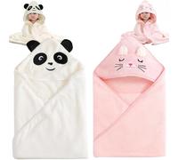 wiut Cotton Hooded Baby Towel, Cute Baby Bath Towel for Newborns, Infants, Toddlers, Baby Towels with Hood for Girls Boys, Soft and Super Absorbent Washcloth, Keeps Your Baby Warm & Cosy