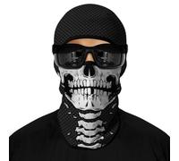 wiut Go Karting Balaclava 3D Full Face Mask, Breathable Motorcycle Helmet Liner, Tactical Ski Mask, Airsoft Racing, UV Protection Windproof Neck Warmer (UK, Alpha, One Size, E)