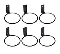 WIVAYE 5Inch Flower Pot Holder Ring Wall Mounted, Pack of 6 Metal Flower Pot Ring Wall Bracket, Wall Hanging Planter Hooks with Bracket for Outdoor and Indoor Plant Pots