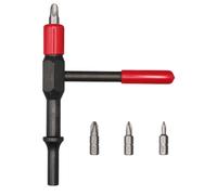 Wivco Shake-N-Break™ Air Impact Screw Remover - Loosens Rusted, Corroded, Over-Tightened Screws - Compatible with Standard .401" Shank Air Hammers - Includes 4 Phillips Bits