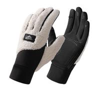 WIVKS Mens Winter Thermal Warm Gloves Touch Screen Gloves for Running Cycling Hiking Driving Typing Daily Work (Beige, XL)