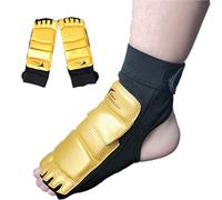 WIVKS Taekwondo Sparring Set MMA Gloves Hand Foot Protector for Martial Arts Kickboxing Foot Guards Karate Kickboxing Training Boxing Gloves Foot Gear for Men Women Kids (Golden Foot,Small)