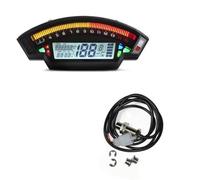 Wivplex 1 2 4 Cylinders Engine Digital Motorcycle Speedometer 199km/h Odometer 15000RPM 6 Gear Oil Level LIGHT Display Dashboard Bike Speed Tracking Gauge(Gauge and Sensor)