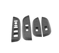 Wivplex 2022 ZRV ZR-V Car Carbon Fiber Window Glass Lift Button Switch Cover Trim Panel Frame, for HRV HR-V U.S. Edition Window Switch Trim