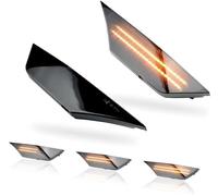 Wivplex 2Pcs Dynamic Flow Smoked Side Marker Turn Signal Lights, for Civic X 10Th Gen, for Sedan, for Coupe Hatchback car fender side indicator marker light